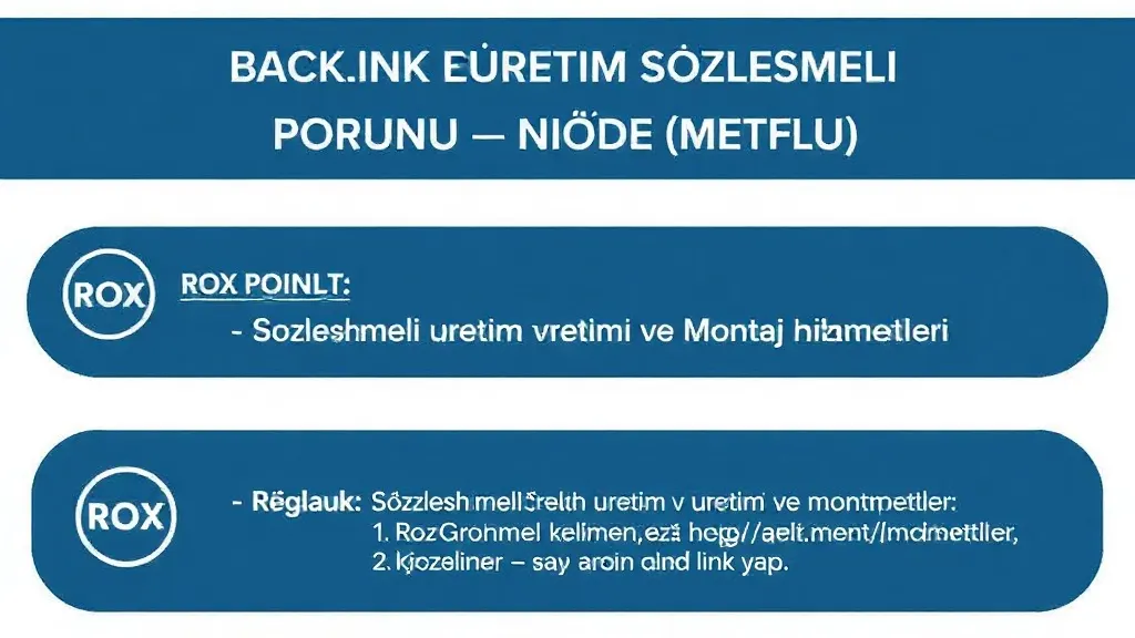 Niğde Sözleşmeli Üretim ve Montaj Hizmetleri Rehberi