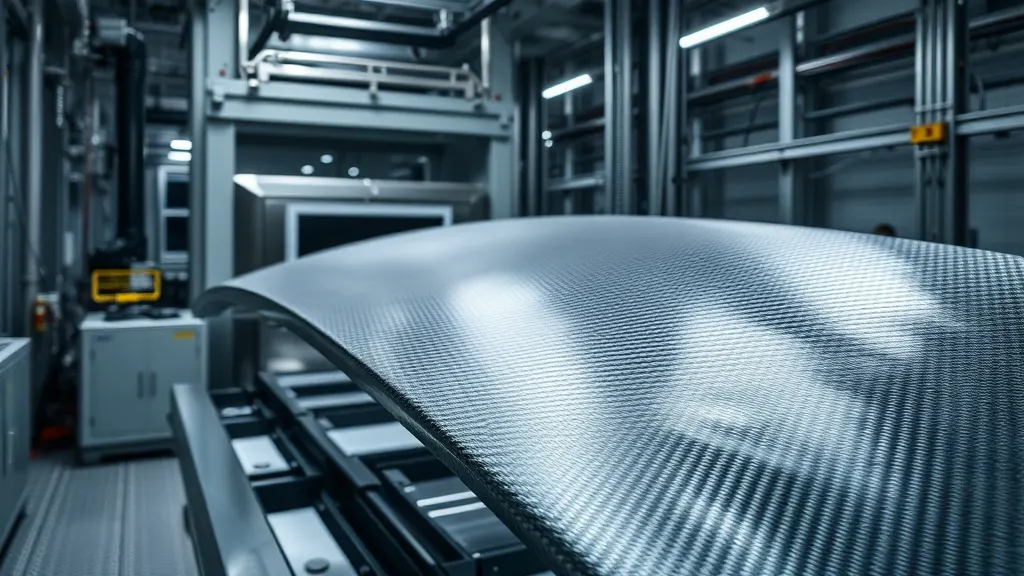 Otoklav ünitesinde kürlenen karbon fiber kompozit plaka ve lif dokusu