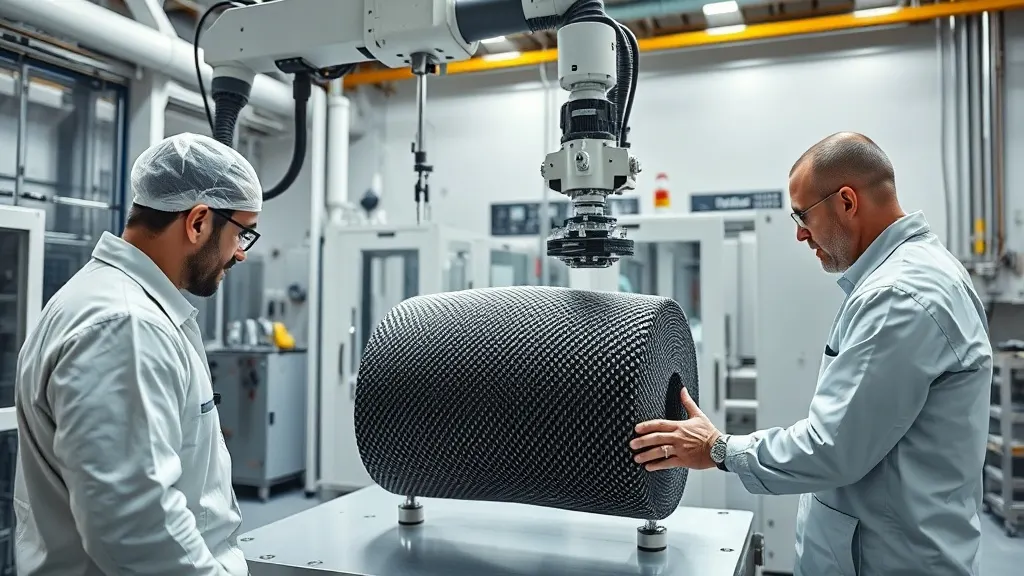 Otoklav fırınından çıkan karbon fiber kompozit parçanın CMM cihazıyla kalite kontrol ölçümü