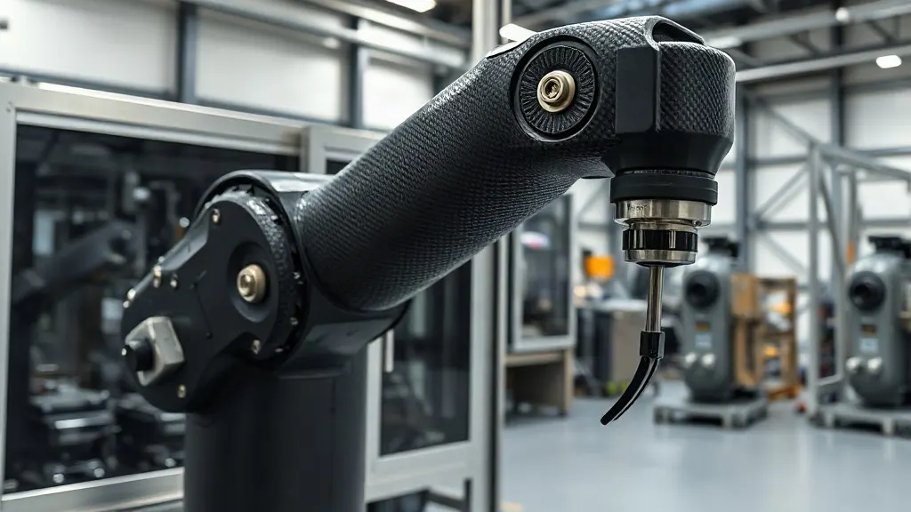 Otoklav ünitesinde prepreg karbon fiber endüstriyel robot kolu üretimi ve hassas ölçüm aşaması